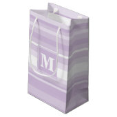 Petit Sac Cadeau Landes violettes de chardon monogramme (Dos Angle)