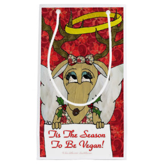 Petit Sac Cadeau L'ange du renne C'est la saison d'être végan