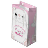 Petit Sac Cadeau Lapin Baby shower rose (Dos Angle)