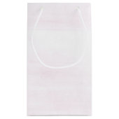 Petit Sac Cadeau Lapin d'anniversaire avec fleurs sur rose (Dos)