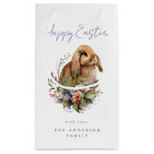 Petit Sac Cadeau Lapin de Pâques Floral (Dos)