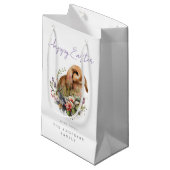 Petit Sac Cadeau Lapin de Pâques Floral (Devant Angle)