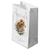Petit Sac Cadeau Lapin de Pâques Floral (Dos Angle)