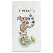 Petit Sac Cadeau Lapin de Pâques jongleur (Devant)
