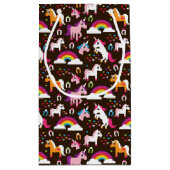 Petit Sac Cadeau l'arc-en-ciel de licorne badine le cheval (Dos)