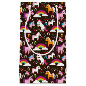 Petit Sac Cadeau l'arc-en-ciel de licorne badine le cheval (Devant)