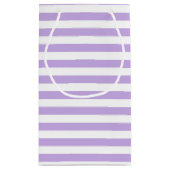 Petit Sac Cadeau Lavande et bandes blanches (Dos)