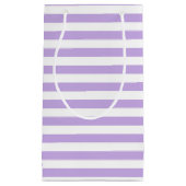 Petit Sac Cadeau Lavande et bandes blanches (Devant)