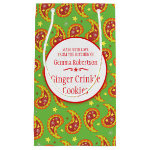 Petit Sac Cadeau Le cadeau vert de cuisson d'échange de biscuit de