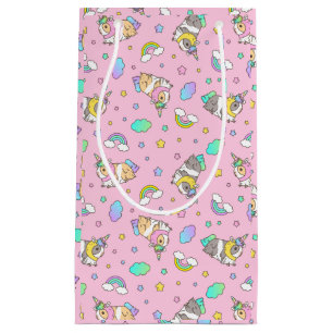 Petit Sac Cadeau Le cochon de Guinée de Guinée Unicorn en rose