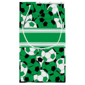 Petit Sac Cadeau Le collage vert | de ballon de football (Dos)