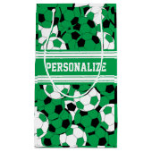 Petit Sac Cadeau Le collage vert | de ballon de football (Devant)