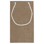 Petit Sac Cadeau Le Corail Sur Burlap Boho Beach Wedding Collection (Dos)