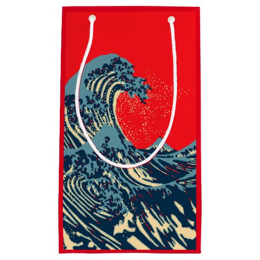 Petit Sac Cadeau Le Grand Hokusai Wave Pop Decor (Devant)