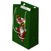 Petit Sac Cadeau Le père noël avec le drapeau du Maryland (Dos Angle)