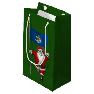 Petit Sac Cadeau Le Père Noël Avec L'Enseigne Du Maine