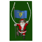 Petit Sac Cadeau Le Père Noël Visite L'État Du Castor (Dos)