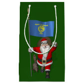 Petit Sac Cadeau Le Père Noël Visite L'État Du Castor (Devant)