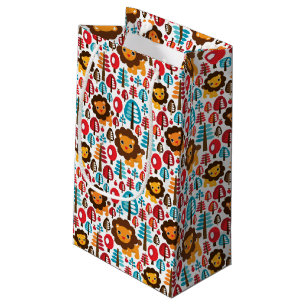 Petit Sac Cadeau le rétro lion mignon badine l'illustration