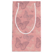 Petit Sac Cadeau Le rose de papillon (Devant)