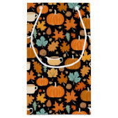 Petit Sac Cadeau Le style rétro Thanksgiving citrouille feuilles (Dos)