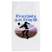 PETIT SAC CADEAU LE VOLLEYBALL INSPIRATIONNEL EST MON DESIGN DE VIE (Dos)