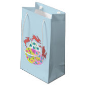 Petit Sac Cadeau Leaping Hares editable Easter (Dos Angle)