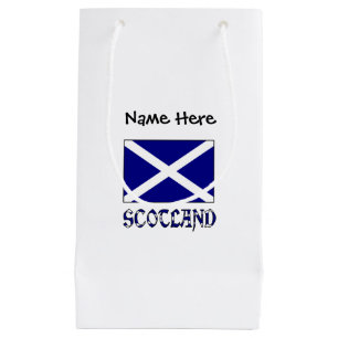 Petit Sac Cadeau L'Écosse et le drapeau écossais avec votre nom
