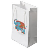 Petit Sac Cadeau L'éléphant bleu (Dos Angle)