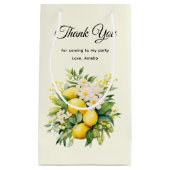 Petit Sac Cadeau Lemon Bouquet with White Blossoms Thank You (Devant)