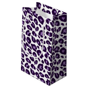 Petit Sac Cadeau Léopard pourpre