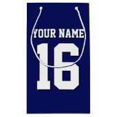 Petit Sac Cadeau L'équipe de Jersey de sports Blue Navy (Dos)