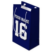 Petit Sac Cadeau L'équipe de Jersey de sports Blue Navy (Dos Angle)