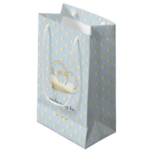 Petit Sac Cadeau Les cygnes du coeur d'or, l'amour doux
