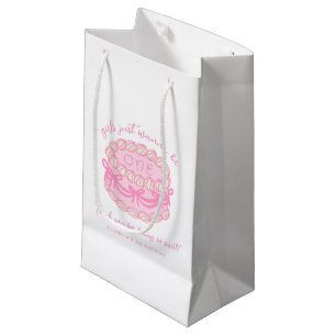 Petit Sac Cadeau Les Filles Veulent Être Un Ruban Rose Pour Leur 1e