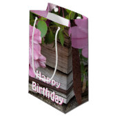 Petit Sac Cadeau Les fleurs de pétunia rose (Devant Angle)