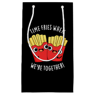 Petit Sac Cadeau Les frites passent quand on est ensemble Pun sur l