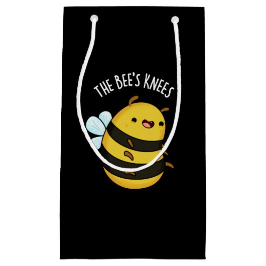 Petit Sac Cadeau Les genoux des abeilles drôle Bumble Bee Pun Dark (Devant)