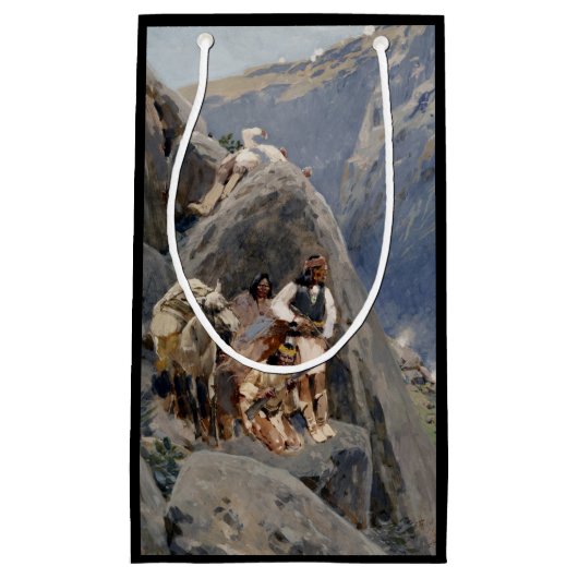 Petit Sac Cadeau Les guerriers d'Apache : une embuscade sur la cava (Devant)