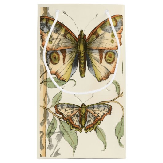 Petit Sac Cadeau Les papillons Tandem sur les Feuilles verts (Dos)