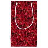 Petit Sac Cadeau Les Roses rouges de la Saint-Valentin (Devant)