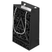 Petit Sac Cadeau Lettre A Monogramme Médiéval Art Nouveau (Dos Angle)