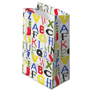 Petit Sac Cadeau Lettres brillamment colorées par Megan Meagher