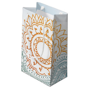 Petit Sac Cadeau Lever de soleil détaillé d'abrégé sur henné