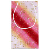 Petit Sac Cadeau Lever du soleil de Sakura rose tombant (Dos)