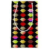 Petit Sac Cadeau lèvres colorées (Devant)