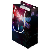 Petit Sac Cadeau libellule rouge brillante (Dos Angle)