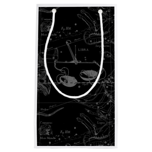 Petit Sac Cadeau Libra Constellation Map Hevelius 1690 sept oct. (Devant)