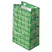 Petit Sac Cadeau Lignes et boîtes vertes (Dos Angle)