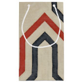 Petit Sac Cadeau Lignes graphiques orange et bleu (Dos)